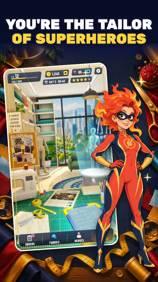 Tailor of superheroes: the atelier and Blaze in a new suit